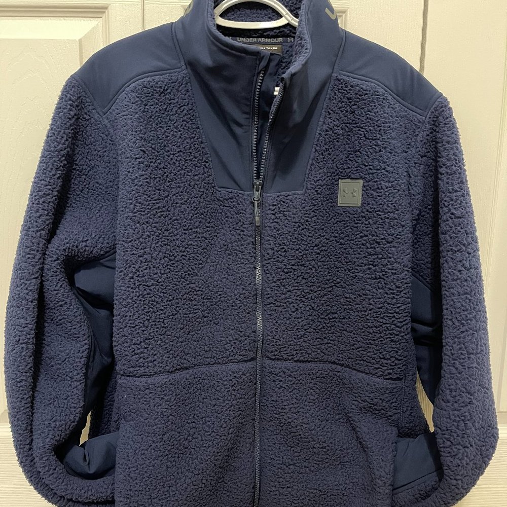 Preloved Men's Under Armour (UA) Legacy Sherpa Full-Zip - XL - NAVY BLUE